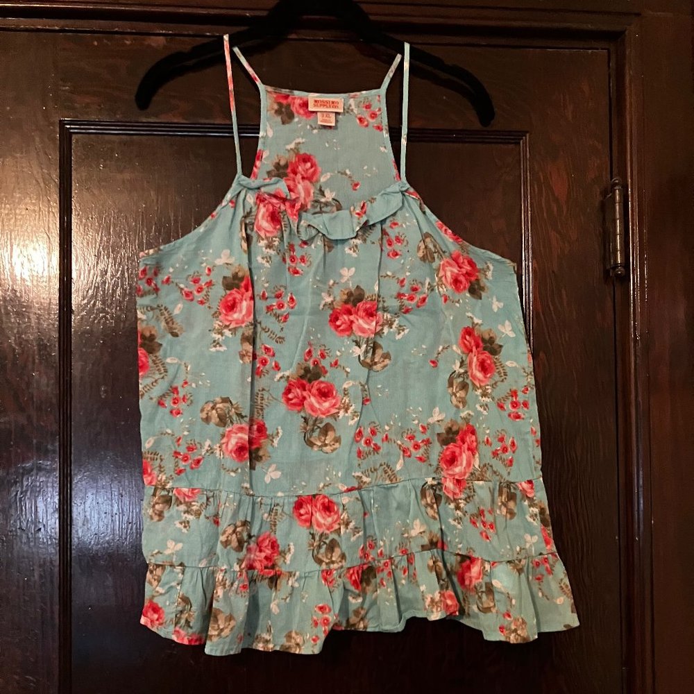 Peplum Racerback Floral Mossimo XL Tank
